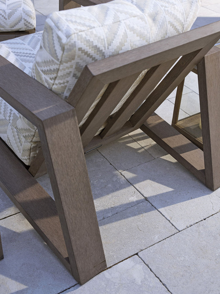 Mozambique - Lounge Chair - Beige / Dark Brown