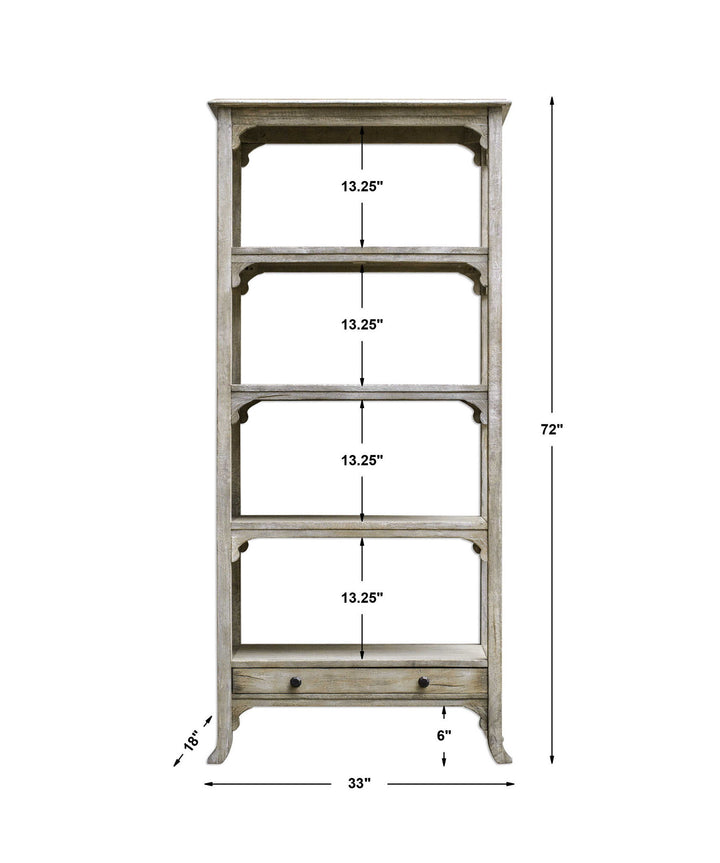 Bridgely - Etagere - Aged White