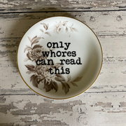 Upcycled Funny Plates, Only Whores, Gift Shop, Tourist