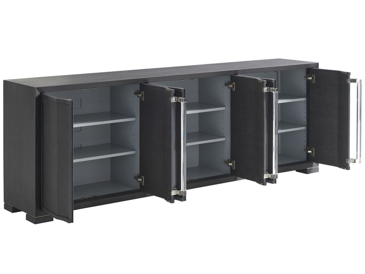 Studio Designs - Anthology Linen Long Media Console - Dark Gray