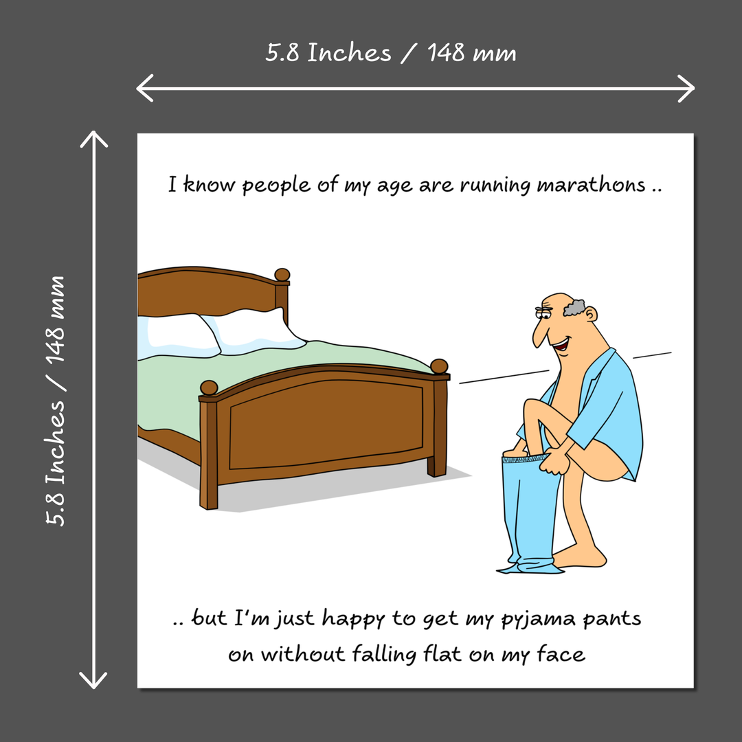 Funny Birthday Card 50th 60th 70th for Husband Father/Dad Uncle Male Friend - Humorous Old Aged Age - Fathers Day Card Ambition Tired