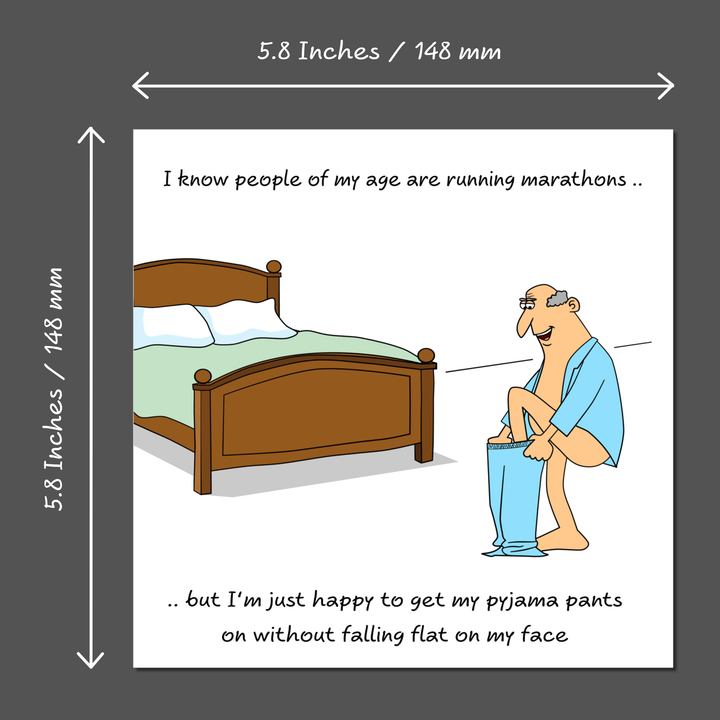 Funny Birthday Card 50th 60th 70th for Husband Father/Dad Uncle Male Friend - Humorous Old Aged Age - Fathers Day Card Ambition Tired