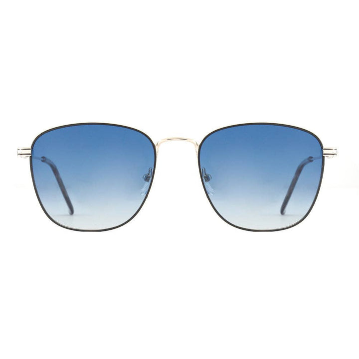 ELLE | Silver Frame / Grey Tortoise Tips / Blue Gradient Lens | Polarized Sunglasses