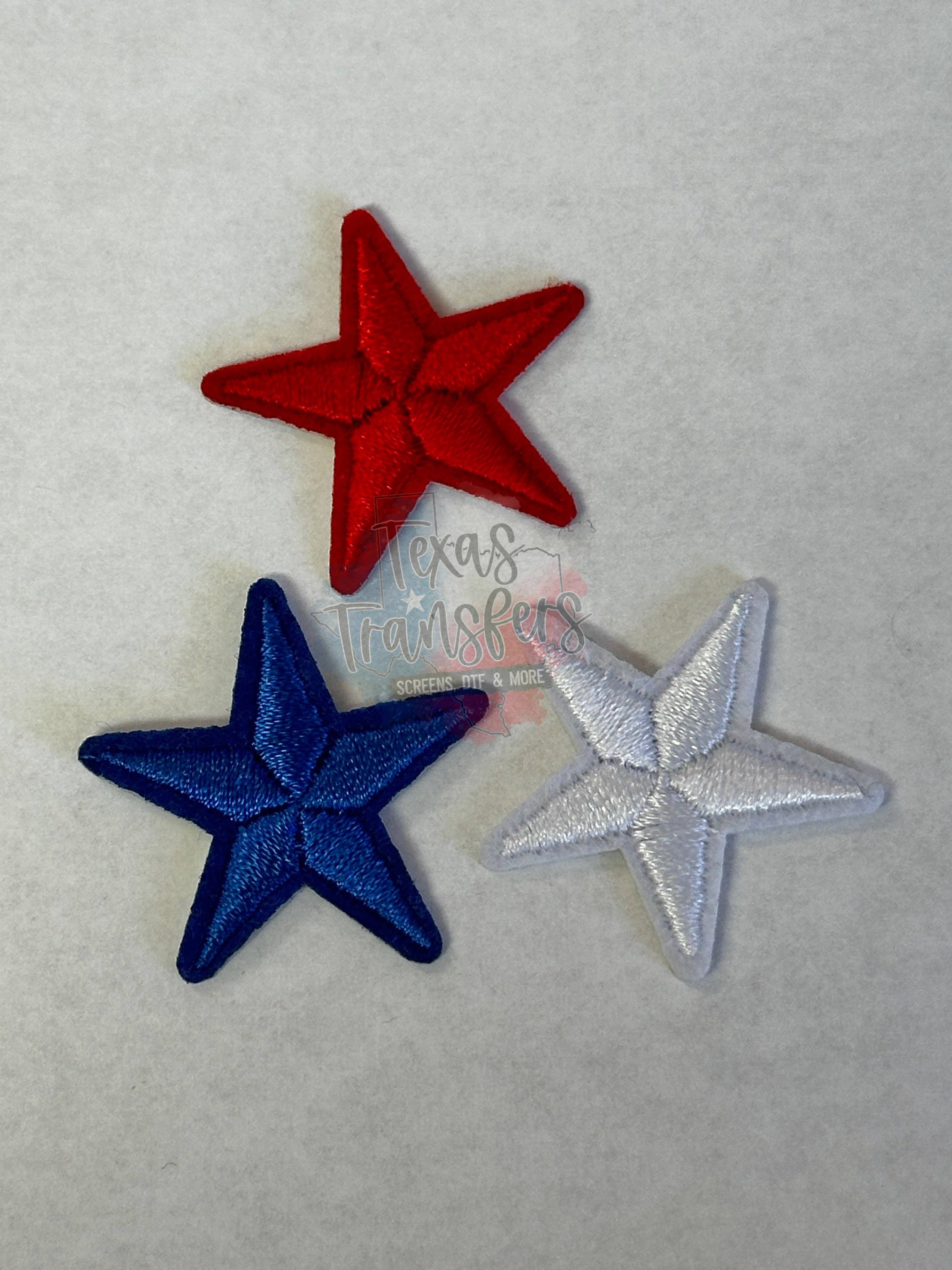 Red/White/Blue Stars 1.25” Iron-On PATCH