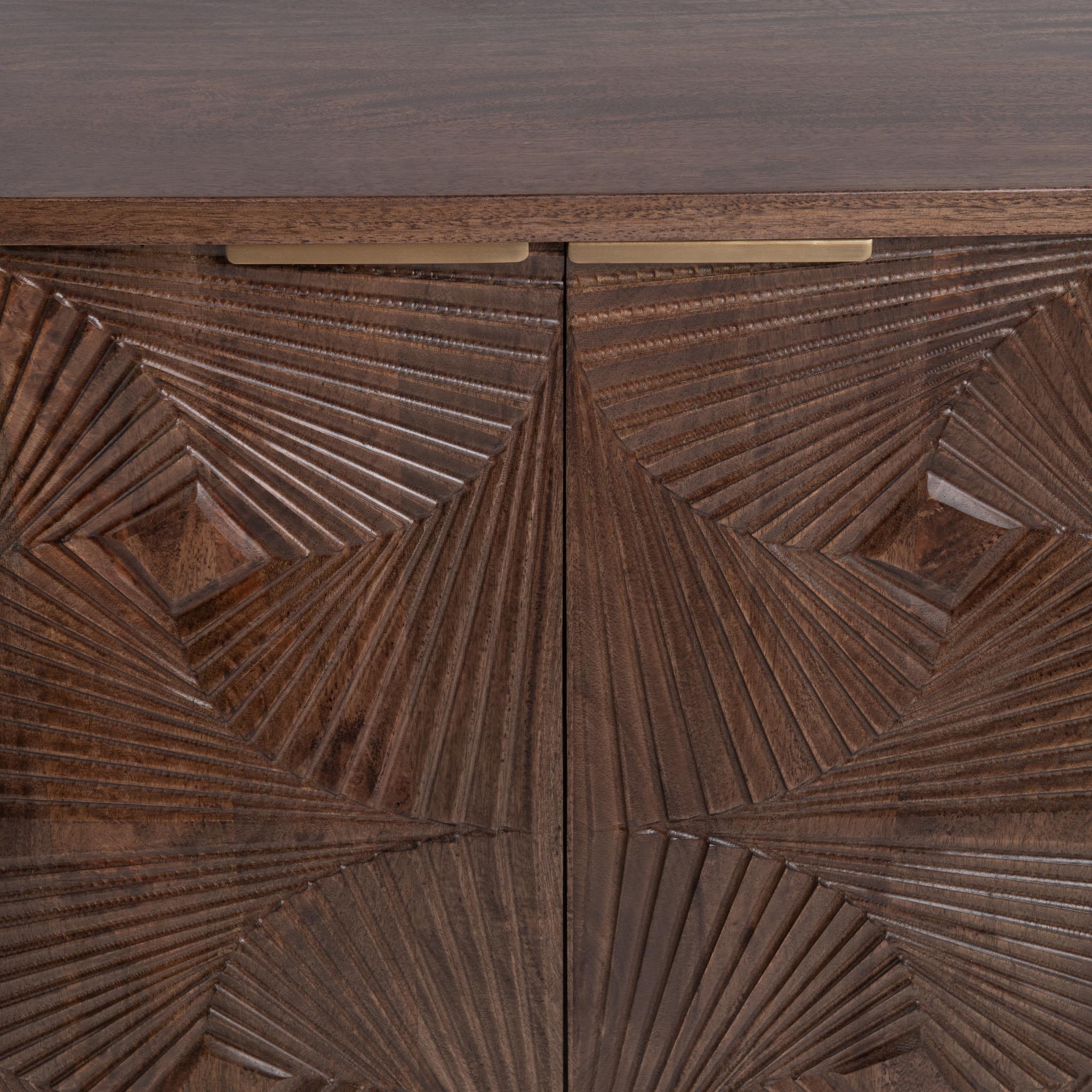 Lina - 4 Door Cabinet - Kona Brown