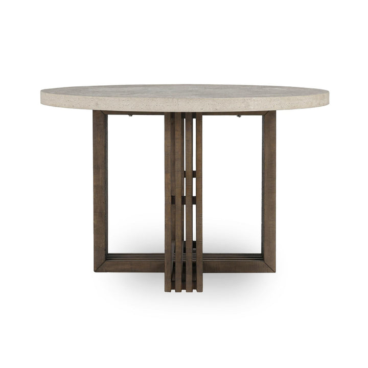 Aspen - Round Dining Table - Distressed Brown/Antique White