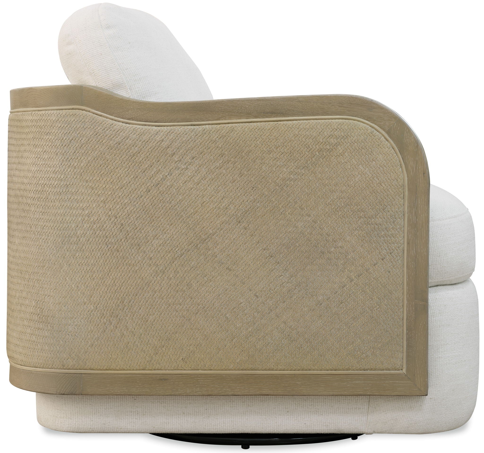 CC - Wilma Swivel Chair - White / Light Brown