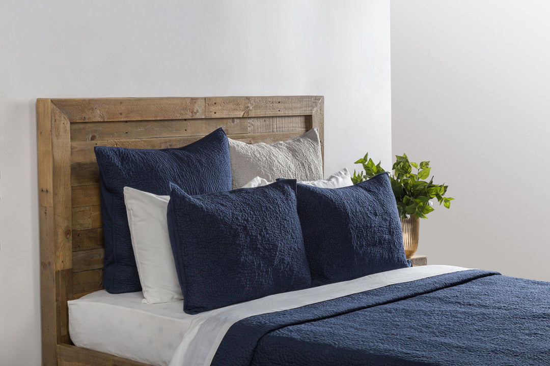 Elara - King Sham - Indigo