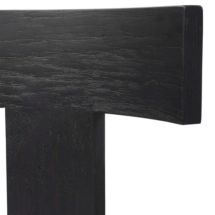 Idris - Armless Chair - White & Black