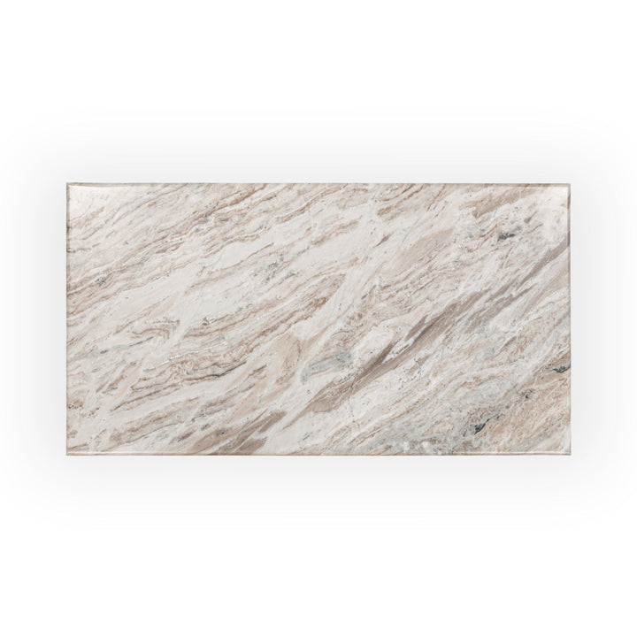 Bowman - Marble Rectangular Coffee Table - Rusty Gray