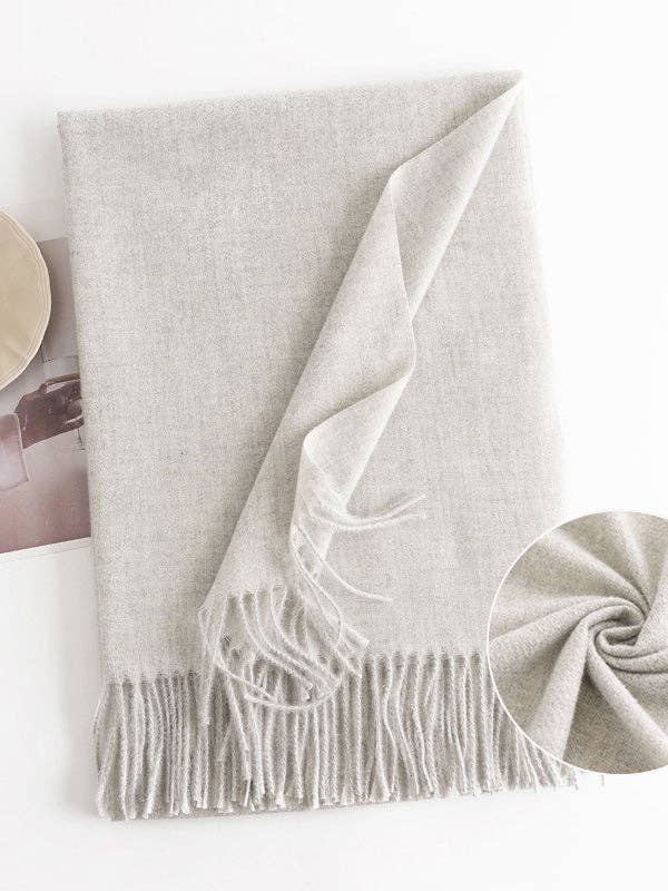 Keep Warm Solid Color Tasseled Shawl&Scarf: DEEP GREEN / One_size