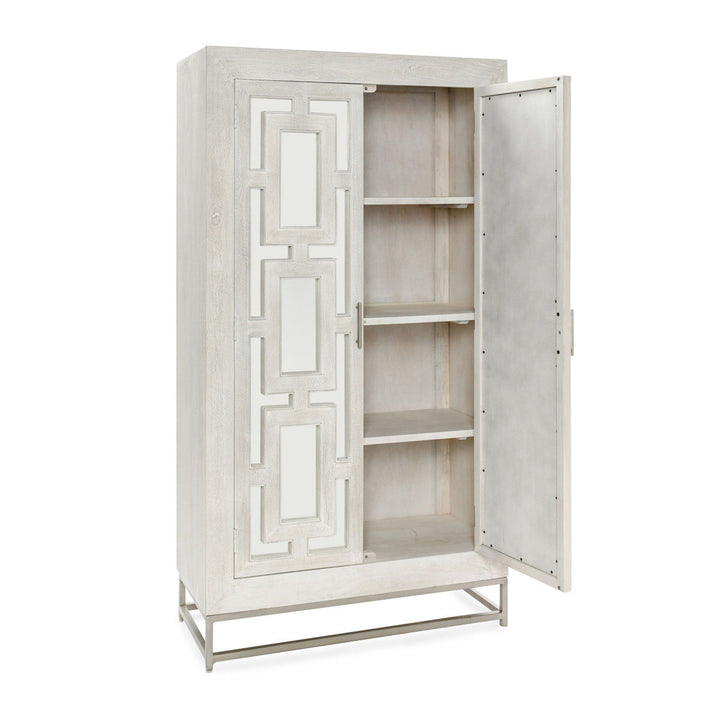 Adina - Mango Wood Tall Cabinet - White