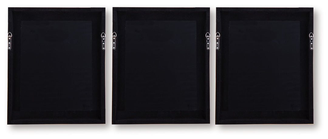 Hendridge - Taupe / White - Wall Art Set (Set of 3)