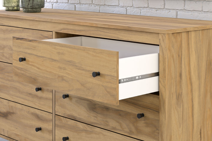 Bermacy - Light Brown - Six Drawer Dresser