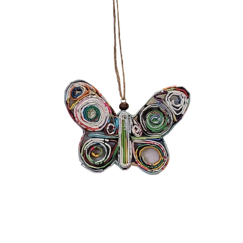 Butterfly Ornament - Recycled Paper: Large