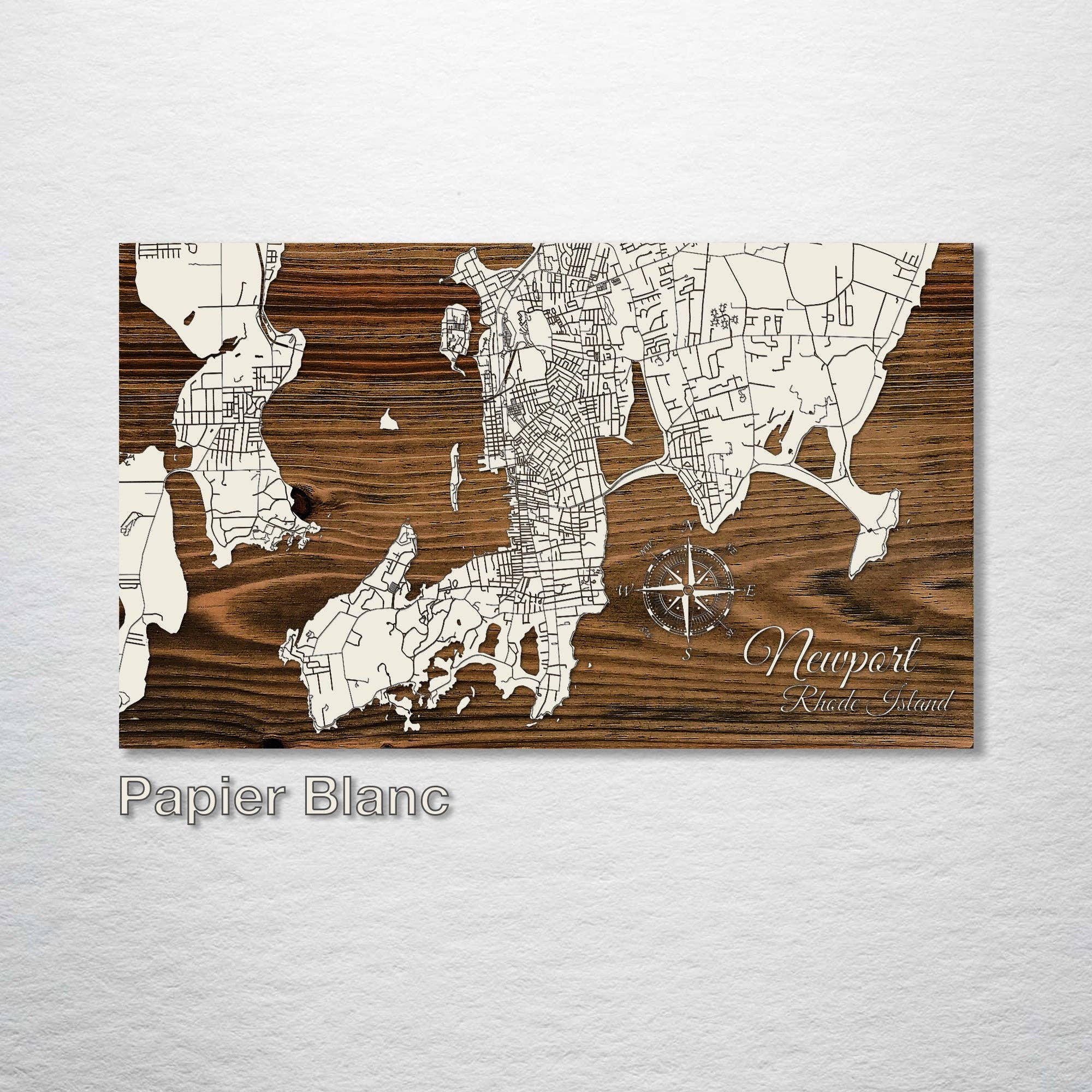 Newport, Rhode Island Street Map by Fire & Pine: Woodland Sage / Mini (7.25” x 12”)