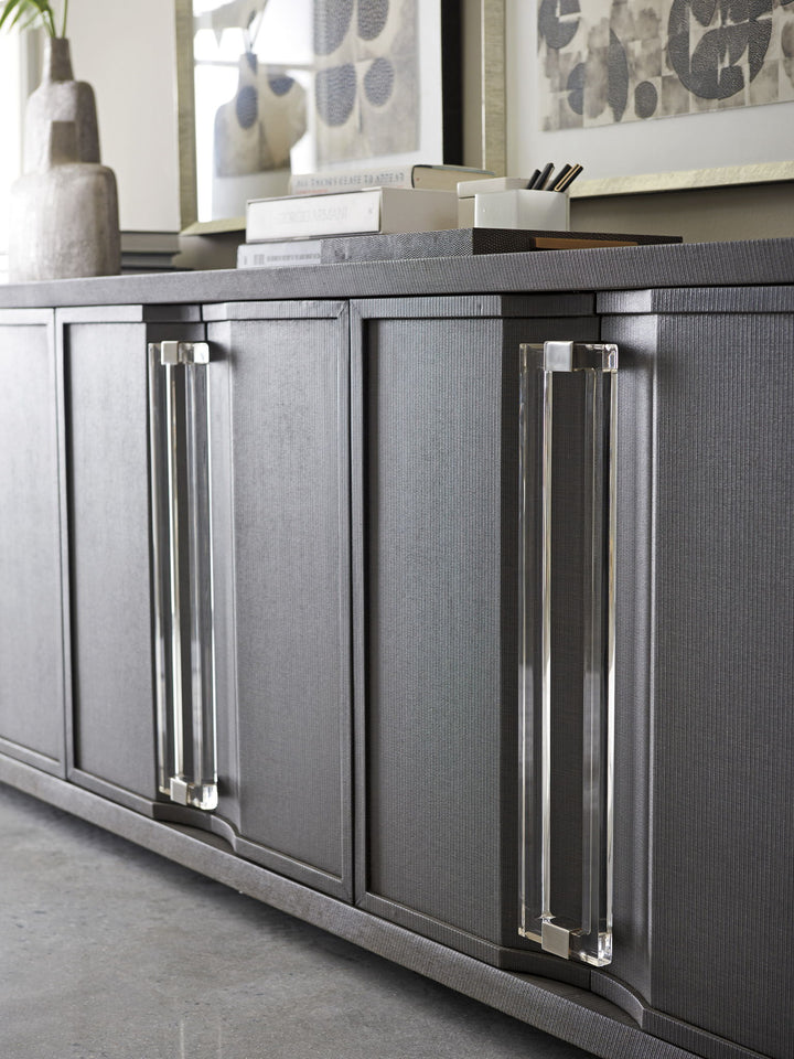 Studio Designs - Anthology Linen Long Media Console - Dark Gray