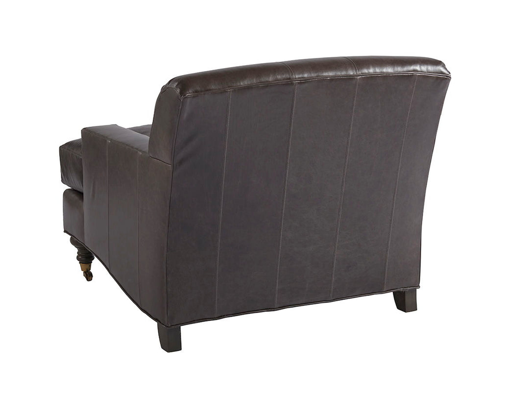 Barclay Butera Upholstery - Oxford Leather Chair - Black