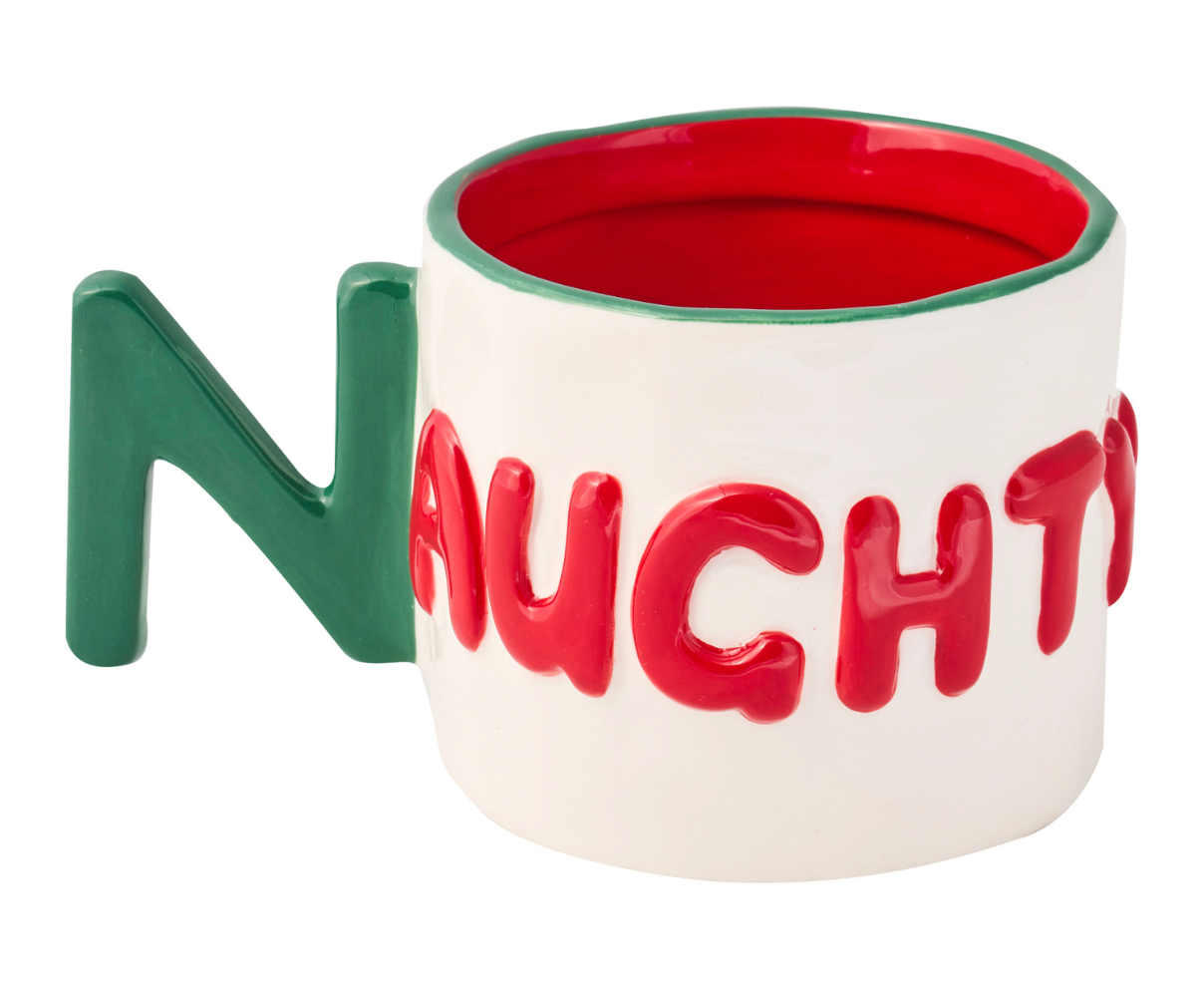 Ceramic Message Mug Naughty, 14oz