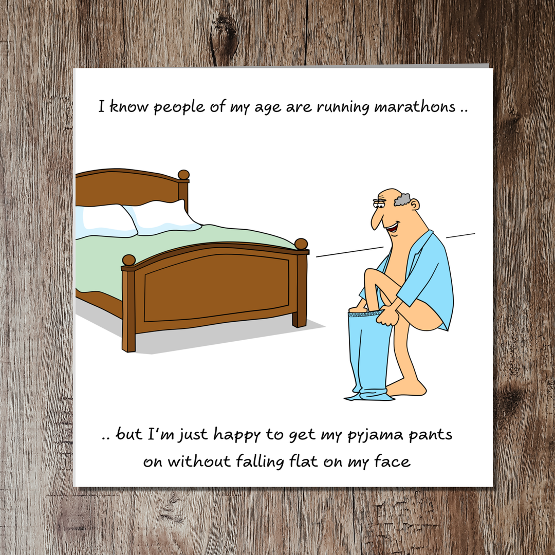 Funny Birthday Card 50th 60th 70th for Husband Father/Dad Uncle Male Friend - Humorous Old Aged Age - Fathers Day Card Ambition Tired