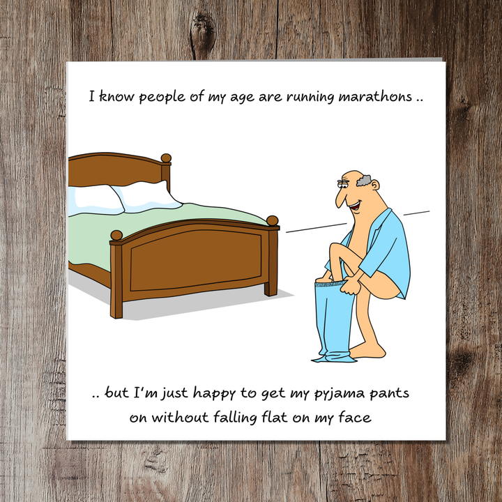 Funny Birthday Card 50th 60th 70th for Husband Father/Dad Uncle Male Friend - Humorous Old Aged Age - Fathers Day Card Ambition Tired