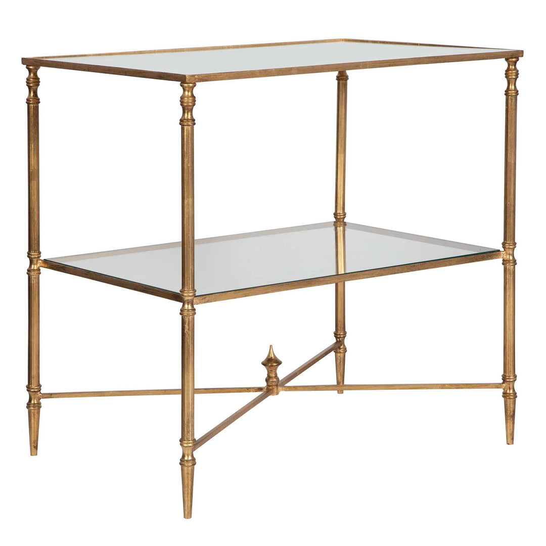Henzler - Mirrored Glass Lamp Table - Gold