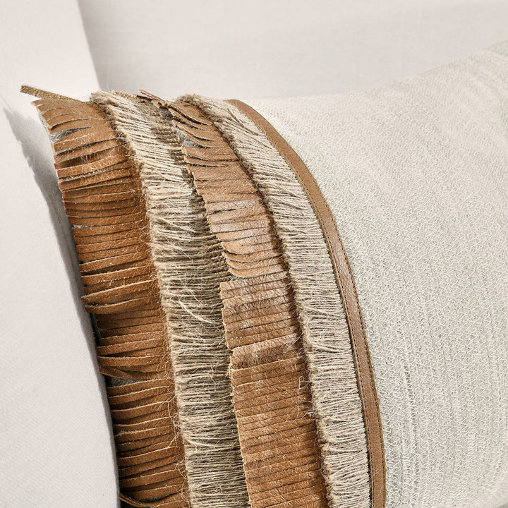 Timeless - TL Pottery Leather Pillow - Chestnut / Natural