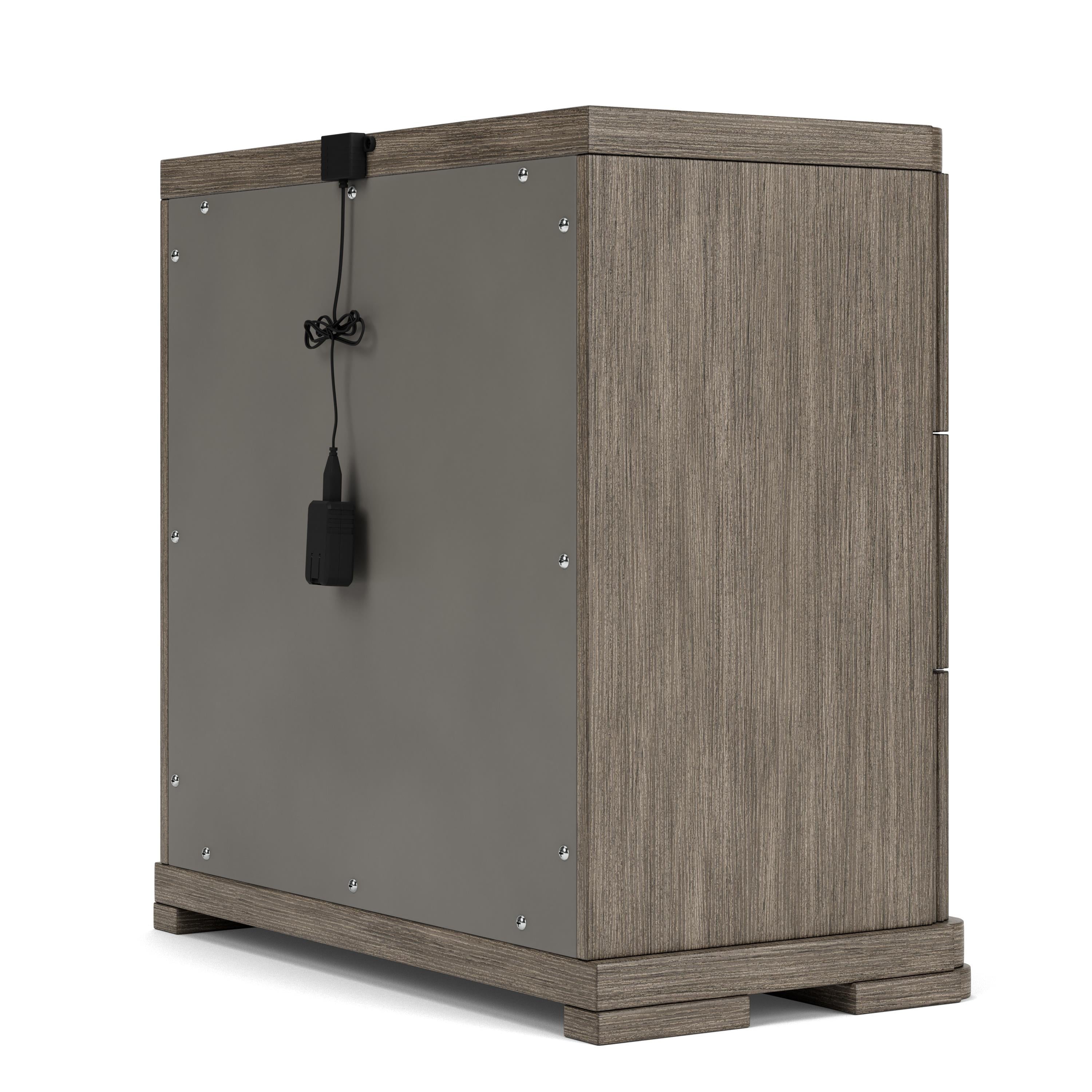 Sariel - 3 Drawer Nightstand - Dark Brown