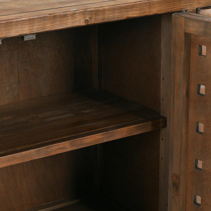 Bast - Pine Wood 4 Door Cabinet