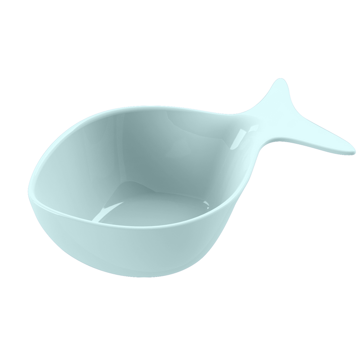 Coastal Scallops Dinnerware,100% Melamine,BPA free,Food Safe: Fish Shaped Dip Bowl, 5.9"/ 8.3 oz.