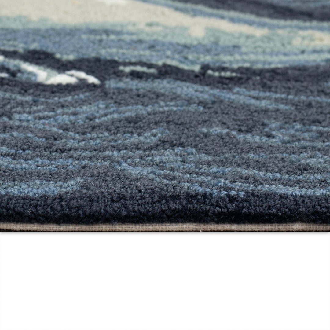 Frontporch Whale Indoor/Outdoor Mat Ocean: Ocean / Polyester; Acrylic / 2' x 3'