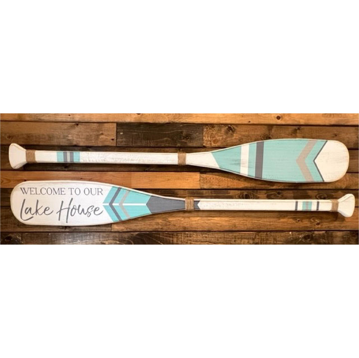 Boat Oars- Color Combination #4 2PC Set (Choose Own Text): GO JUMP IN THE LAKE