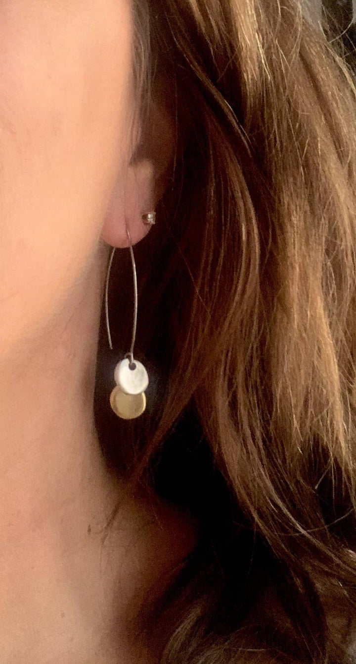 So Clever mixed metal dangle earrings