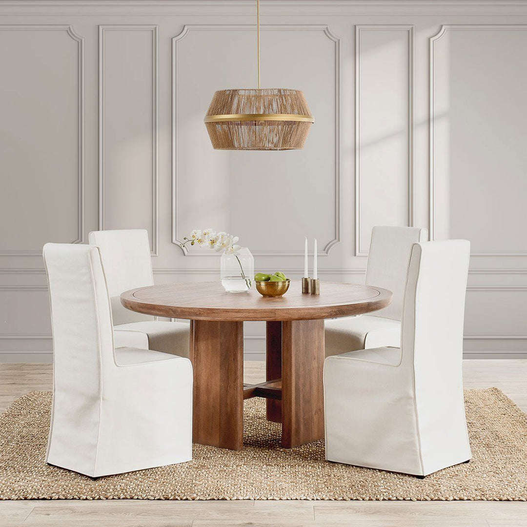 Selena - Round Dining Table - Hickory Brown