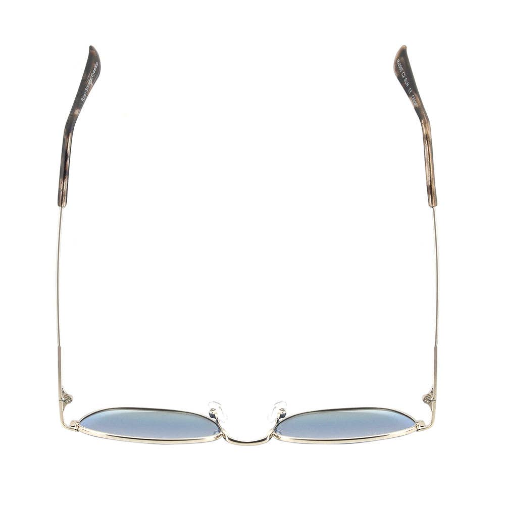ELLE | Silver Frame / Grey Tortoise Tips / Blue Gradient Lens | Polarized Sunglasses