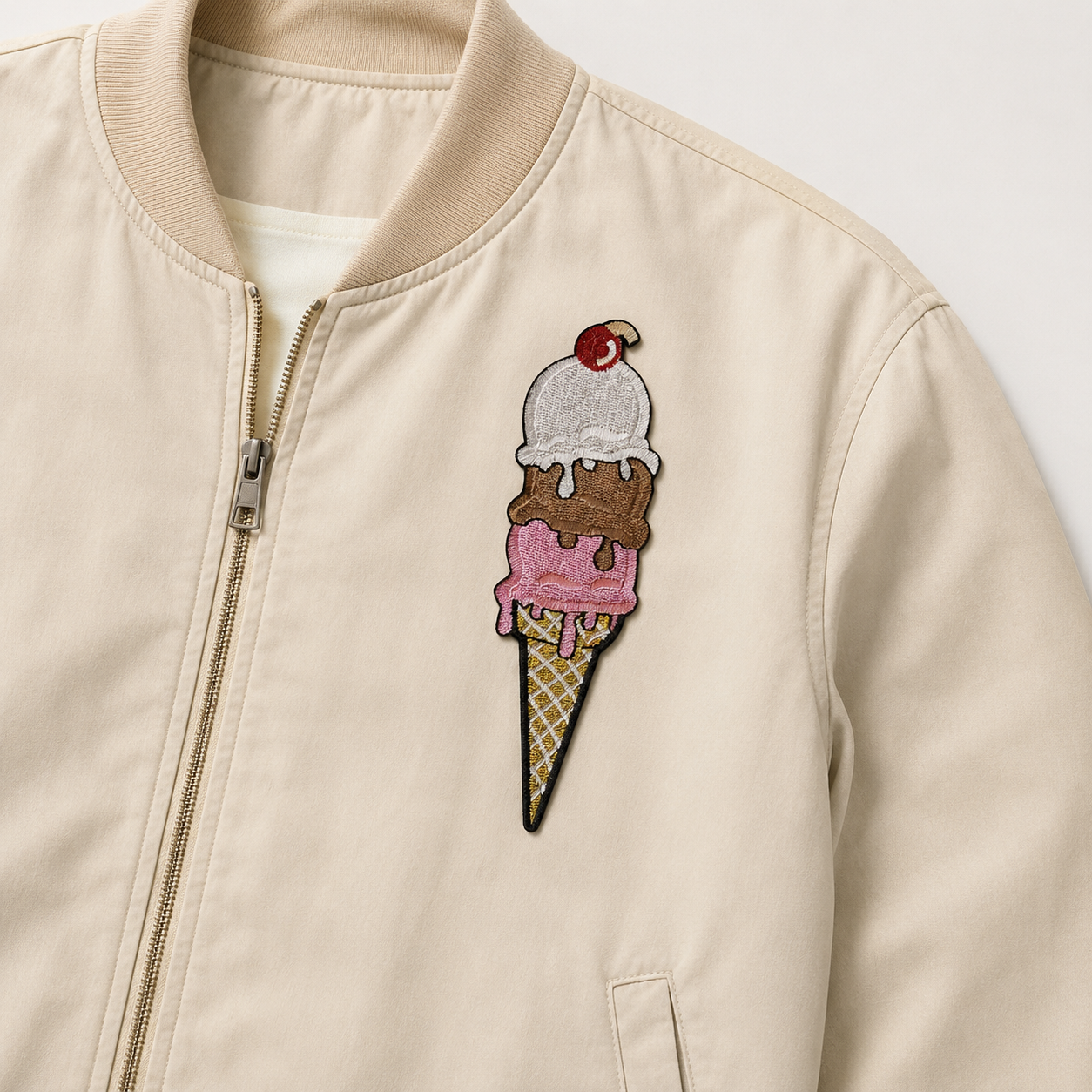 Triple Ice Cream Cone - Original Artwork " Patch – 1" x 3.7"