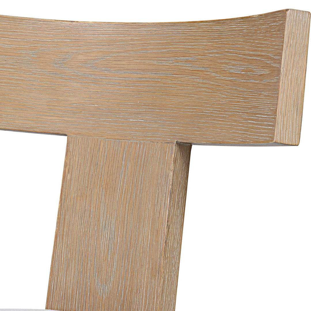 Idris - Armless Chair Natural - White & Light Brown