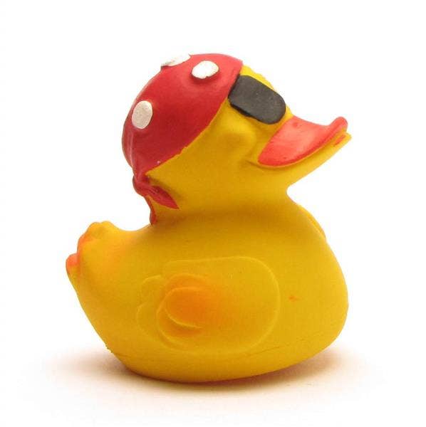 Pirate rubber duck with red bandana - rubber duck