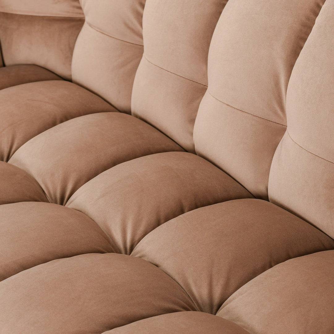 Petra - Velvet Sofa - Brown