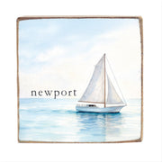 Sailboat Personalized Block Sign