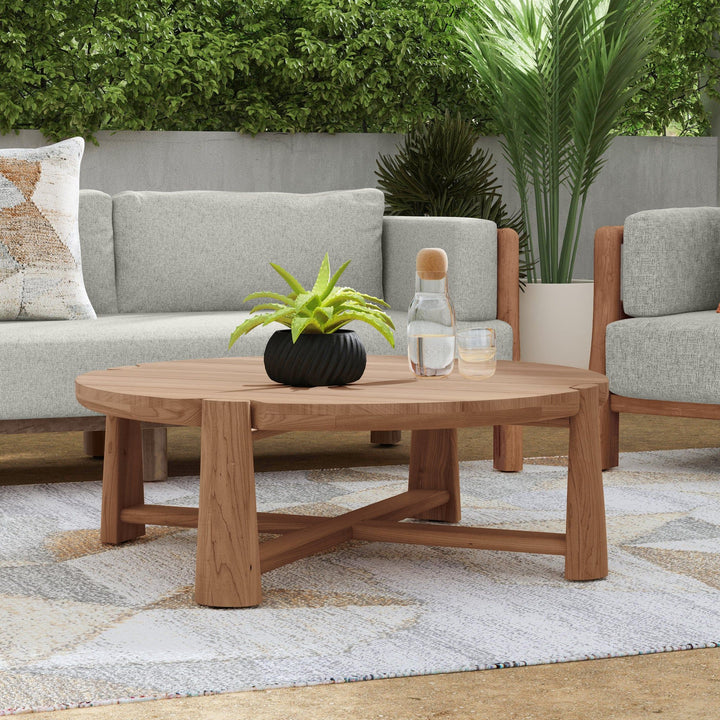 Aston - Outdoor Round Coffee Table - Natural
