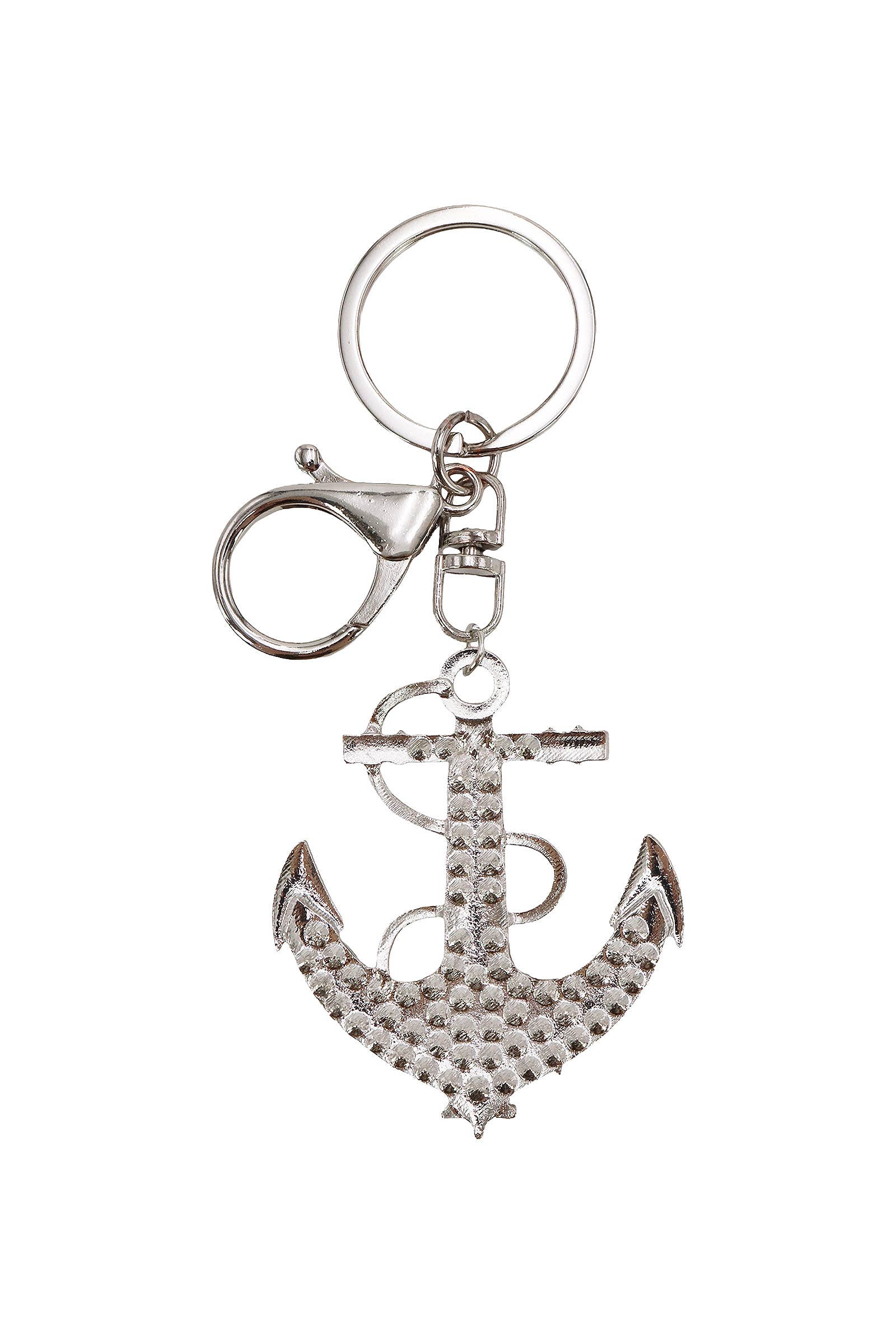 Nautical Anchor Bling Rhinestone Key Chain