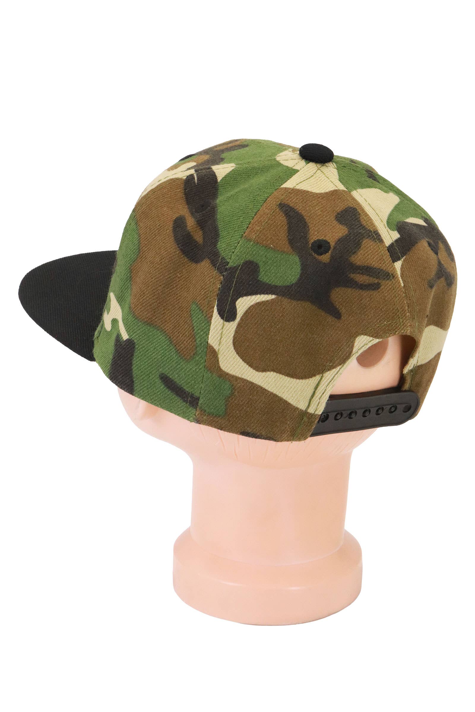 Kids Two Tone Blank Snapback Flat Brim Cap