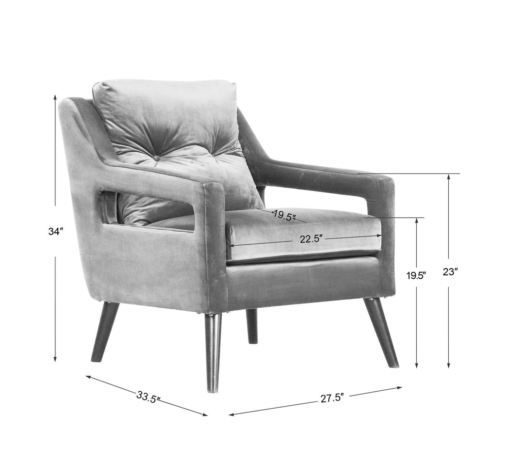 O'Brien - Velvet Armchair - Blue