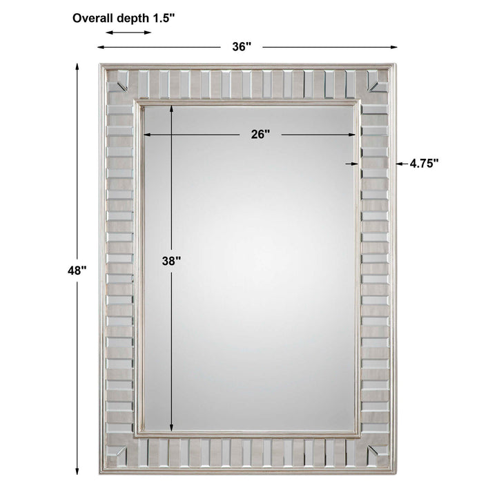 Lanester - Leaf Mirror - Silver