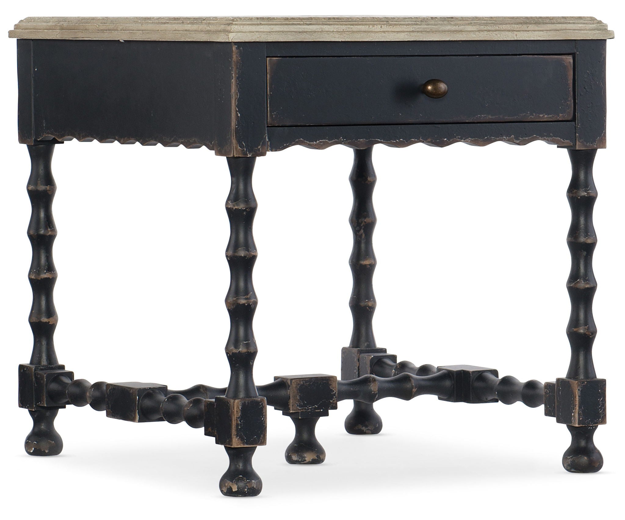 Ciao Bella - Rectangular End Table - Light Brown / Black