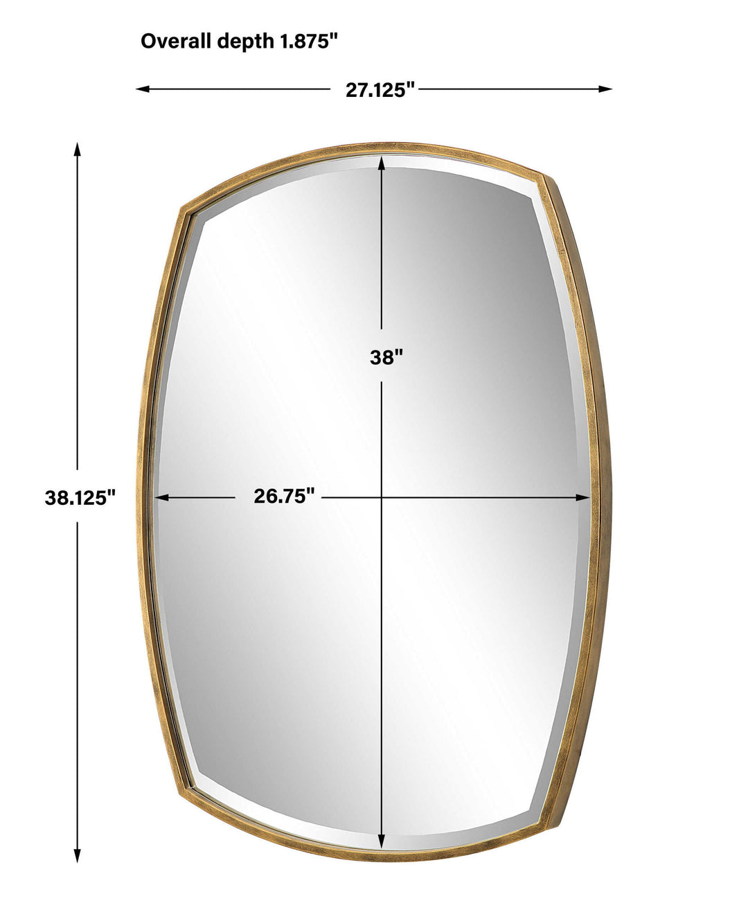 Varenna - Aged Vanity Mirror - Gold
