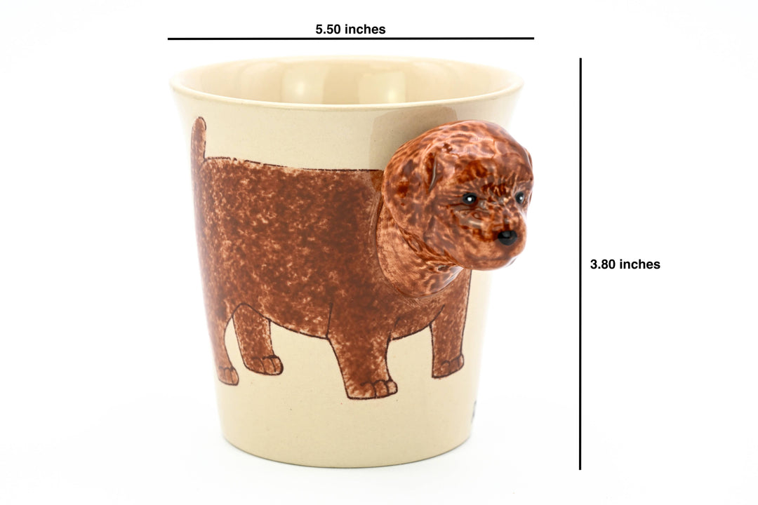 MUG199 Red poodle mug 10 oz