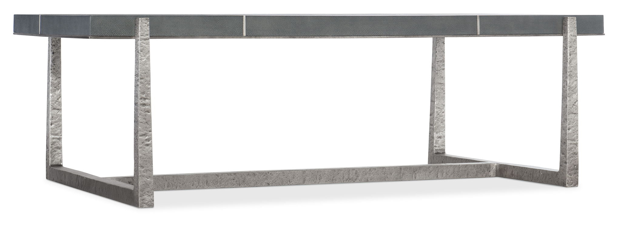 Chapman - Mixed Media Rectangle Cocktail Table - Pearl Silver / Dark Gray