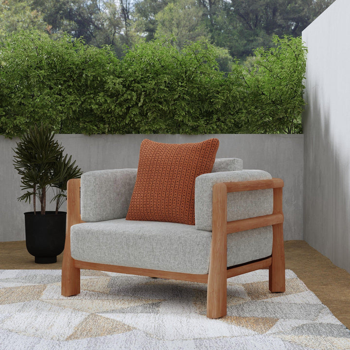 Aston - Outdoor Accent Chair - Natural / Gray